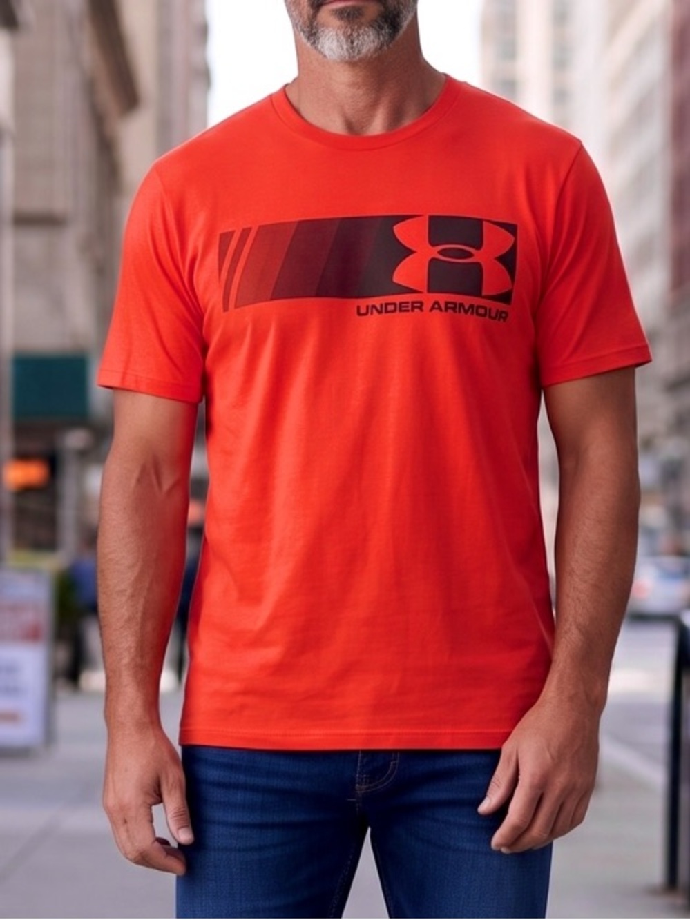 Under Armour Men’s Print Graphic Red Tee, Medium